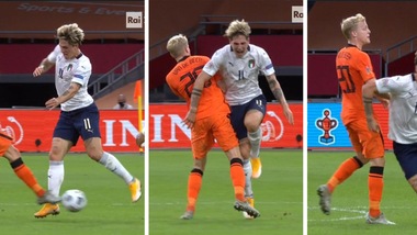 Zaniolo ko al ginocchio: le immagini