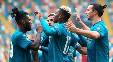 Udinese-Milan 1-2: Ibrahimovic immortale, assist e gol show