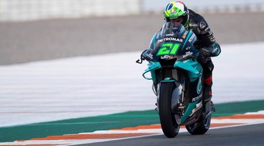 Gp Valencia: Morbidelli il più veloce nel warm up, Valentino Rossi quindicesimo