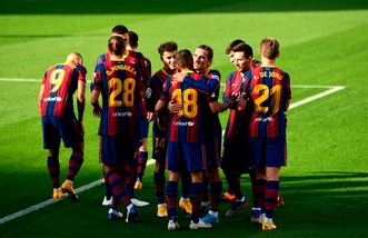 Barcellona, che poker all'Osasuna: Messi segna e omaggia Maradona