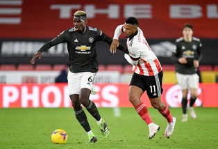 Pogba vola con lo United: tris allo Sheffield e aggancio ad Ancelotti