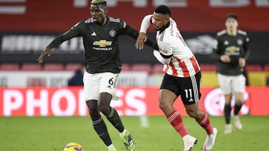 Pogba vola con lo United: tris allo Sheffield e aggancio ad Ancelotti