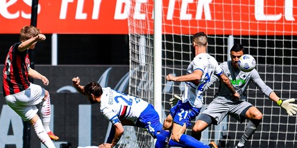 Milan-Sampdoria 1-1: Hauge risponde a Quagliarella. Pioli frena