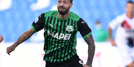 Sassuolo, Caputo e Raspadori: allenamento a parte