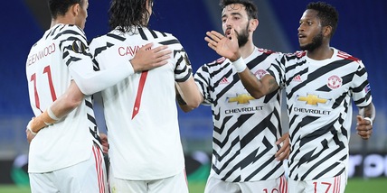 Roma-United 3-2: doppietta di Cavani, Pogba in finale di Europa League
