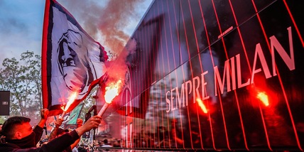 Milan, i tifosi caricano la squadra in vista dell'Atalanta