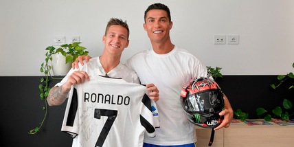 Quartararo fa visita alla Juve: c’è la foto con Ronaldo!