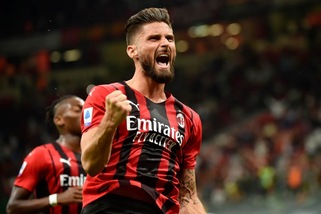 Milan-Cagliari 4-1: doppio Giroud, Tonali e Leao lanciano Pioli