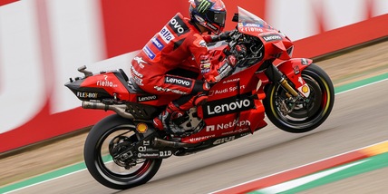 MotoGp: Bagnaia in testa nel warm-up ad Aragon, Valentino Rossi 15°