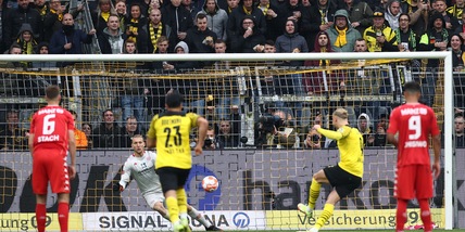 Haaland trascina il Dortmund al primo posto, volano le berlinesi