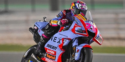 MotoGp, Gp Qatar: Bastianini guida il warm-up. Bagnaia 6°