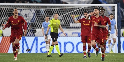 Roma-Lazio 3-0, il tabellino