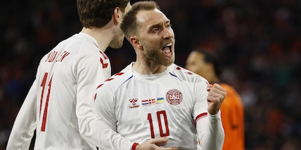 Incredibile Eriksen: entra e segna con la Danimarca