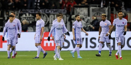 Europa League: il Barcellona fa 1-1 a Francoforte, ok il Braga