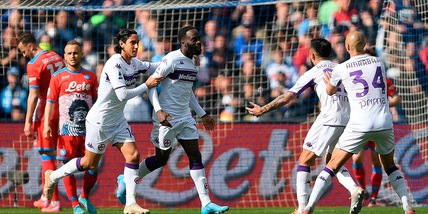 Fiorentina show a Napoli, Traoré lancia il Sassuolo: all'Atalanta non basta Muriel