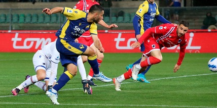 Verona, pari di rimonta con la Sampdoria: Caprari risponde a Caputo