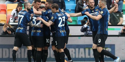 Udinese-Inter 1-2, Inzaghi tiene il passo del Milan e resta a -2