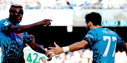 Napoli-Sassuolo 4-0: tripletta Osimhen e Kvaratskhelia, Spalletti vola e sogna