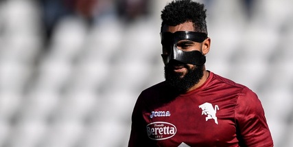 Djidji mascherato in Torino-Udinese: la frattura al naso non lo ferma!