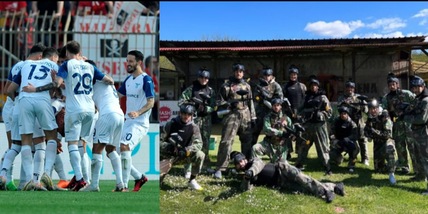 Lazio, giornata di svago in vista della Juve: partita a paintball
