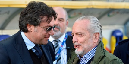 Giuntoli e De Laurentiis, siparietto alla festa Napoli: che è successo