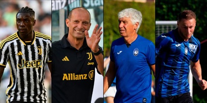 Allegri e Gasperini: Juventus-Atalanta calcio vero tra il calciomercato