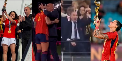 Rubiales nella bufera in Spagna: oltre al bacio, gesto osceno in tribuna