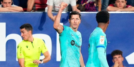 Lewandowski decisivo: il Barcellona batte 2-1 l'Osasuna