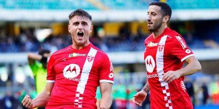 Colombo, doppietta contro il Verona: tris Monza, Palladino aggancia Sarri