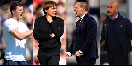 Conte, la quota ora crolla. Allegri traballa, i bookie lo sanno. Motta e Italiano...