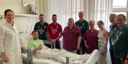 Ungheria, per Varga sorrisi dopo lo spavento: il ct Rossi in visita