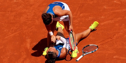 L'attimo in cui Sara Errani realizza di aver vinto una medaglia alle Olimpiadi