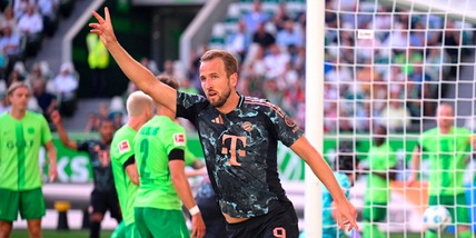 Kane e Gnabry salvano subito il Bayern: 3-2 al Wolfsburg