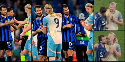 Acerbi-Haaland, il siparietto: "Ti ho fermato due volte". E la maglia...