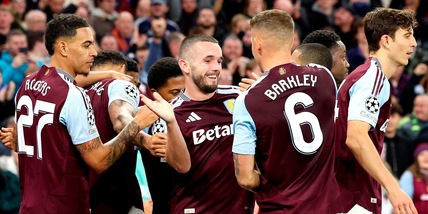 L'Aston Villa è primo in classifica: Bologna ko. Show Real: da 0-2 a 5-2!