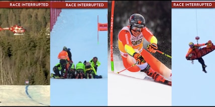 Paura Caviezel, sbatte su un palo e scivola via: elisoccorso come Sarrazin