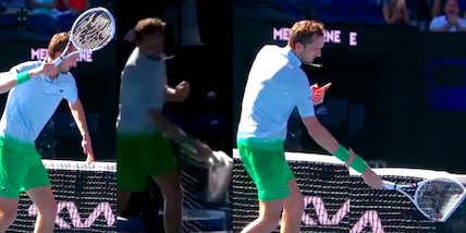 Medvedev, nuova sfuriata: distrutta una telecamera all’esordio Australian Open