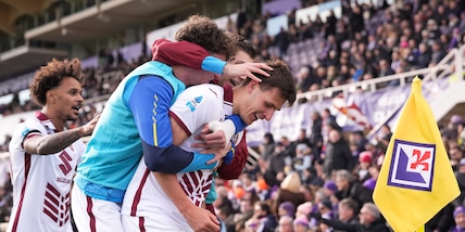 Torino, punto d'oro con l'uomo in meno contro la Fiorentina. In gol Kean, pari di Gineitis