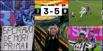 "Questa fa Maleh", "Guarda che panchinaro": il crollo Juve visto dai social