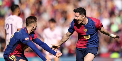 Lewandowski trascina il Barcellona: poker al Girona, il Real torna a -3