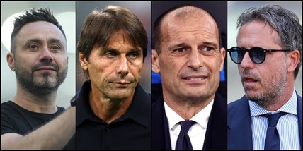 Incontro De Zerbi, occhio a Conte, c'è anche Allegri: Paratici, che Milan?