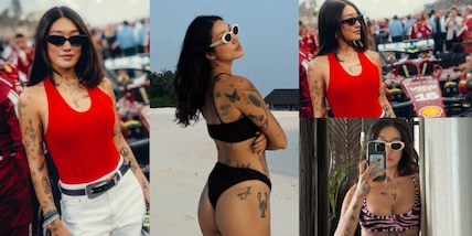 Peggy Gou posa con la Ferrari di Leclerc: "Extra rosso in griglia"