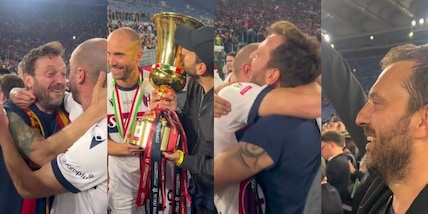 "Questa sera sei...Bologna", Cremonini scatenato per la vittoria della Coppa Italia