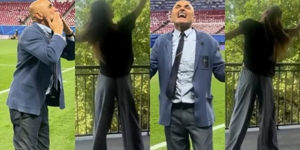 Spalletti esonerato: Ilary Blasi balla sulle note di "Piccolo uomo"