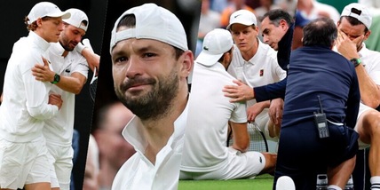 Dimitrov ko nel terzo set: infortunio, lacrime e ritiro. Sinner lo accompagna negli spogliatoi