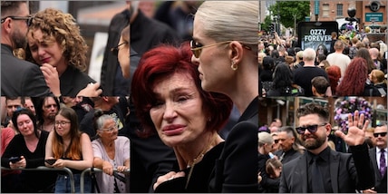 Funerale Ozzy Osbourne, il dolore di fan e famiglia: Sharon e Kelly in lacrime
