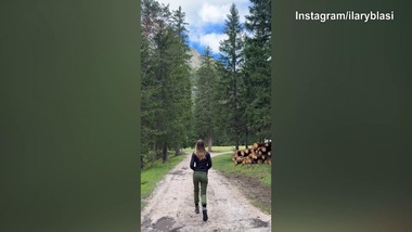 Relax in montagna per Ilary Blasi