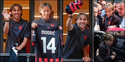 Modric day, accoglienza da brividi dei tifosi Milan. E lui lancia magliette