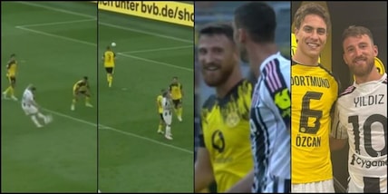 Vlahovic horror, il difensore Borussia lo deride così... E posa con Yildiz
