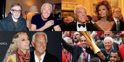Le immagini più iconiche del re della moda Giorgio Armani